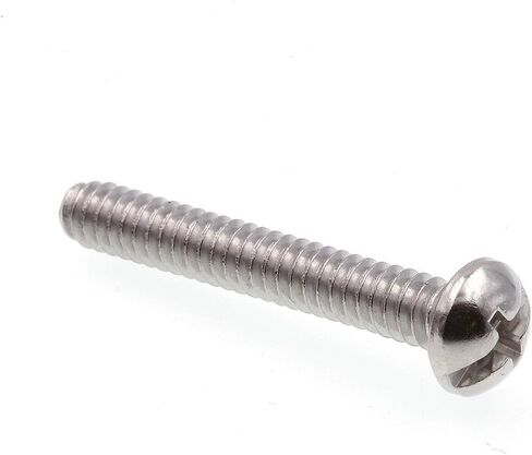 Prime-Line 9004709 Machine Screw, Round Head, Slotted/Phillips Combo, #10-24 X 1-1/4 in, Grade 18-8 Stainless Steel, Pack of 25 in Saudi Arabia