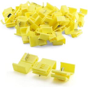 AKOAK 50 Pack 12-10 Gauge Yellow Double Run Solderless Wire Connectors Tap In Quick Splice Connector Electrical Wire Splice Connectors in Saudi Arabia