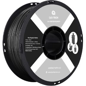 R QIDI TECHNOLOGY Matte PLA Filament 1.75mm, 3D Printer Filament PLA Rapido Matte 1kg Spool (2.2lbs), Suitable for Hyper Speed Printing, 3D Printing Filament Fit Most FDM 3D Printers, Matte Ash Grey