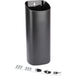 JS Jackson Supplies Black Lint Bin with Magnetic Back (Set of 2), Large and Small Space Saving Trash Bins and Organizers for Laundry Room and Kitchen, Wall Mountable