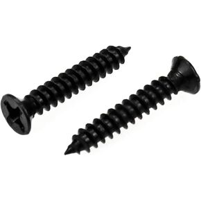 Xiaoyztan 100 Pcs M3x18mm Flat Head Cross Drive Pointed Wood Screws Black Oxide Coated Carbon Steel Self-Drilling Screws in Saudi Arabia
