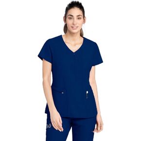 BARCO Grey's Anatomy Scrubs Signature - London Scrub Top for Women, V-Neck Spandex Stretch Women's Scrub Top