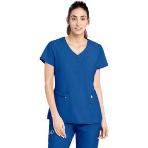 BARCO Grey's Anatomy Scrubs Signature - London Scrub Top for Women, V-Neck Spandex Stretch Women's Scrub Top