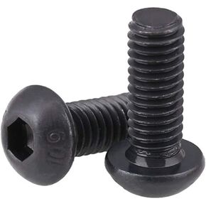 براغي غطاء مقبس رأس الزر NGe M4x6mm، سبائك الصلب، ملولبة بالكامل، محرك ألين سداسي (M4x6، 100 قطعة) in Kuwait