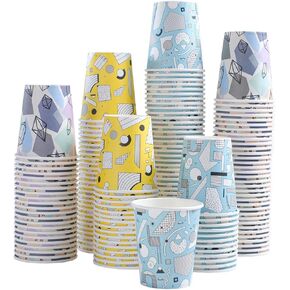 Lamosi 300 Pack 3 oz Paper Cups, 3 oz Mouthwash Cups, Daisy Disposable Bathroom Cups, Espresso Cups, Mini Paper Cups for Parties, Picnics, Barbecues, Travel and Events