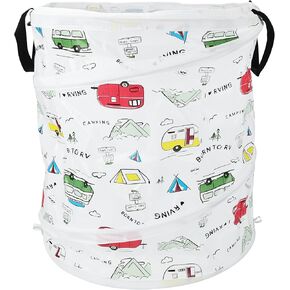 Orangutize سلة المهملات المنبثقة | سلة المهملات المحمولة القابلة للطي للتخييم | 19 × 20 بوصة | سلة المهملات المنبثقة للتخييم، وRVing، وأكثر من ذلك بكثير! in Kuwait