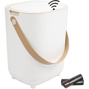 سلة المهملات الذكية بدون لمس، 4.2 جالون مستشعر حركة، سلة قمامة صغيرة مقاومة للماء مع غطاء، سلة قمامة كهربائية أوتوماتيكية قابلة لإعادة الشحن مع مقبض للحمام، المطبخ، المكتب، غرفة المعيشة، عربة سكن متنقلة in Kuwait
