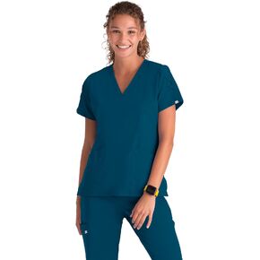 BARCO Grey's Anatomy Scrubs Signature - Astra Scrub Top for Women, V-Neck Spandex Stretch Women's Scrub Top