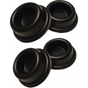 Rubber Door Stopper Bumpers (Pack of 4) Black - Made in USA - Self-Adhesive Wall Protectors. Prevent Damage to Walls from Door Knobs Handles, Guard and Shield