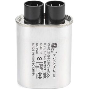 BlueNatHxRPR 0.91 uF MFD Microwave Capacitor Replacement with 4.8x0.5mm/0.19x0.02in Terminal 2100V AC High Voltage Capacitor in Kuwait