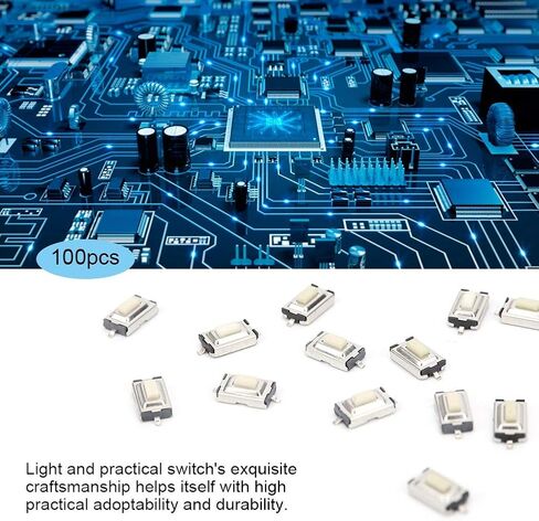 100 قطعة مفتاح ضغط اللمس، SMD DIP 2 Pin Micro لحظة اللباقة التبديل، 3 مم × 6 مم × 2.5 مم للهاتف GPS MP3 MP4 DIY الإلكترونية in Saudi Arabia