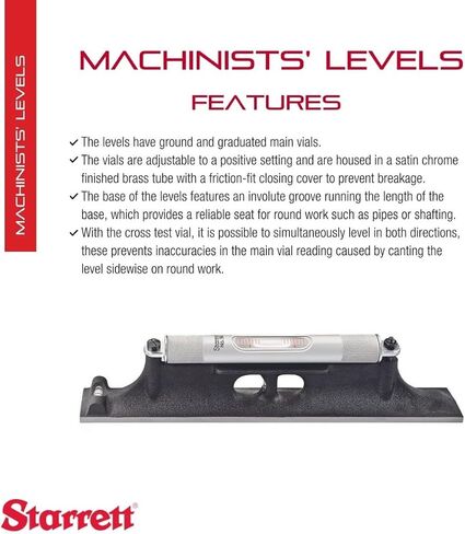 Starrett 98-12 Precision Machists' Level, 12" (300ملم) Leng in Saudi Arabia