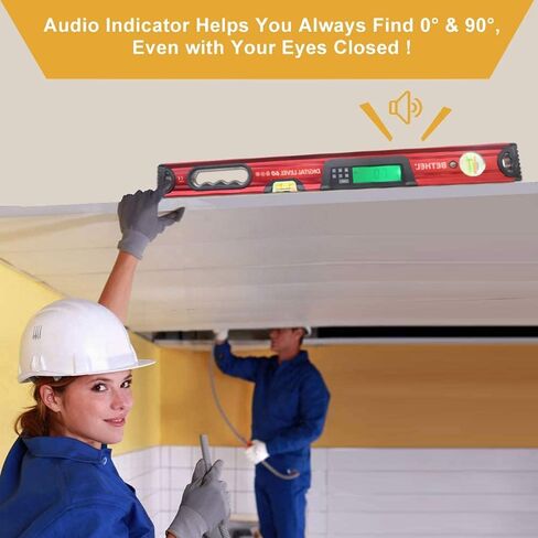 24 inch Digital Magnetic Level, Digital Smart Torpedo Level Tool Electronic Level Tool and Protractor - Master Precision - IP54 Dustproof and Waterproof with Carrying Bag in Saudi Arabia