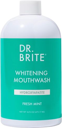 Dr. Brite Natural Whitening Mouthwash, Alcohol-Free, Doctor Formulated to Prevent Bad Breath - Mint, 16 oz in Saudi Arabia