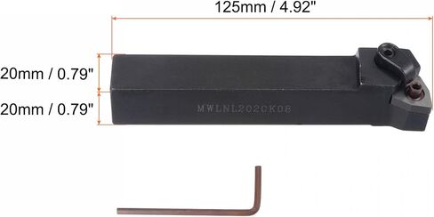 حامل أداة تحول مخرطة CNC قابل للفهرسة من uxcell، 95 درجة MWLNL2020K08 3/4 بوصة ساق 40Cr حامل أدوات تحول من كربيد الفولاذ لتحويل خيوط الحز in Kuwait