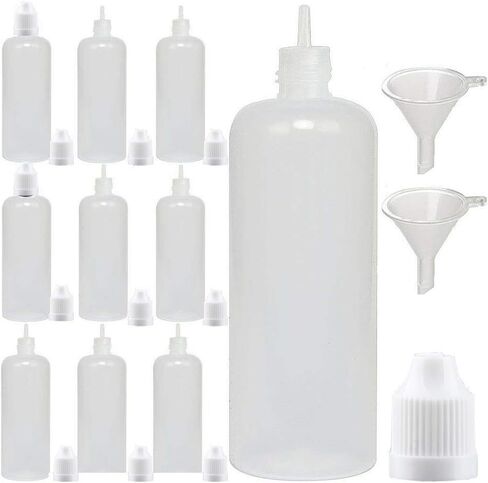 LDPE Plastic Dropper Bottles Empty Squeeze Liquid Eye Dripper Containers with Child Resistant Cap (Bottles + Caps + Tips+label) 30ML x20-Black in Kuwait