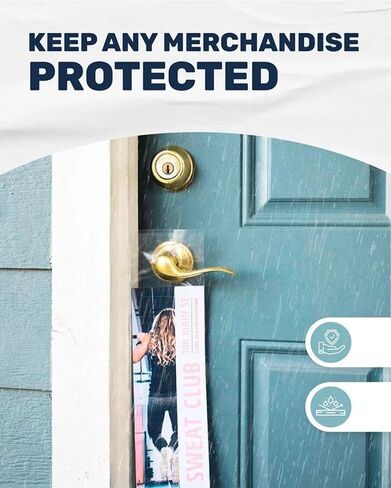 Plastic Door Hanger Bags 1000 Pack - 6 x 19 In, Clear Door Hanger Bags | 19" Tall Flyer Bags, 1.5 mil Thick, Moisture & Tear Resistant, Easy Fill, Fits Brochures, Invitations, Samples & Postcards. in Saudi Arabia