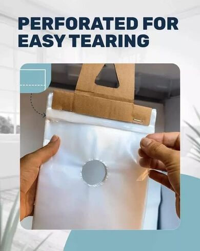 Plastic Door Hanger Bags 1000 Pack - 6 x 19 In, Clear Door Hanger Bags | 19" Tall Flyer Bags, 1.5 mil Thick, Moisture & Tear Resistant, Easy Fill, Fits Brochures, Invitations, Samples & Postcards. in Saudi Arabia