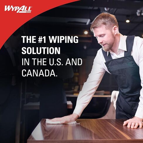 WypAll® GeneralClean™ L30 Heavy Duty Cleaning Towels (05812), Quarterfold, Strong and Soft Towels, White (90 Sheets/Pack, 12 Packs/Case, 1,080 Sheets/Case) in Saudi Arabia