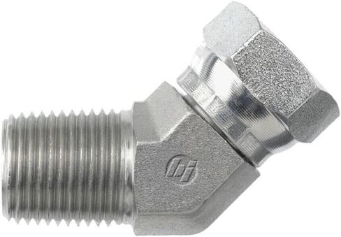 brennan Industries 1503 – 16 – 16-fg Forged محول 45 درجة الكوع من الفولاذ المقاوم للصدأ ، 1 " ذكر nptf x 1 " أنثى الأنبوب دوار ، 1.500 " سداسية الرأس in Kuwait