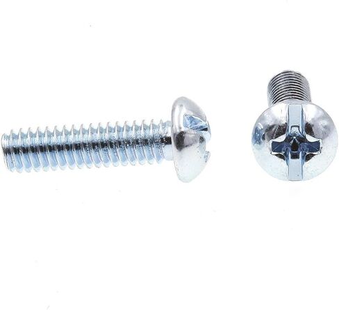 Prime-Line 9003533 Machine Screw, Round Head, Slotted/Phillips Combo, #8-32 X 5/8 in, Zinc Plated Steel, Pack of 100 in Saudi Arabia