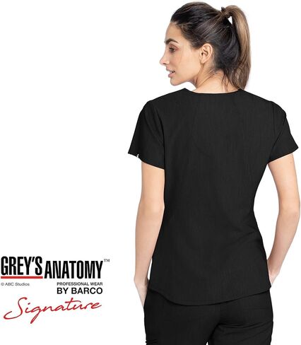 BARCO Grey's Anatomy Scrubs Signature - بلوزة فرك لندن للنساء، بلوزة فرك نسائية مطاطية برقبة على شكل حرف V in Saudi Arabia