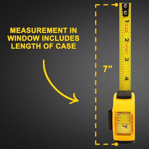 Perfect Measuring Tape - Window Tape Measure - 10 ft Steel - Easy-Read Fractional Tape Measure with Feet & Inches - Great for Measuring Windows, Doors, & Cabinets - Inside & Outside Measurements in Kuwait