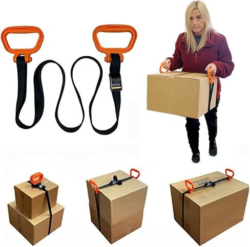 مقبض متعدد وأشرطة رفع للسحب، 2 مقبض متحرك قابل للتعديل، حزام أمتعة رافع للأثاث مع مقابض قابلة للتعديل لحمل الأثاث والأجهزة والمراتب والرياضة ومعدات التخييم in Kuwait