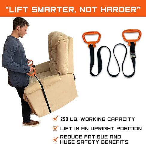 مقبض متعدد وأشرطة رفع للسحب، 2 مقبض متحرك قابل للتعديل، حزام أمتعة رافع للأثاث مع مقابض قابلة للتعديل لحمل الأثاث والأجهزة والمراتب والرياضة ومعدات التخييم in Kuwait