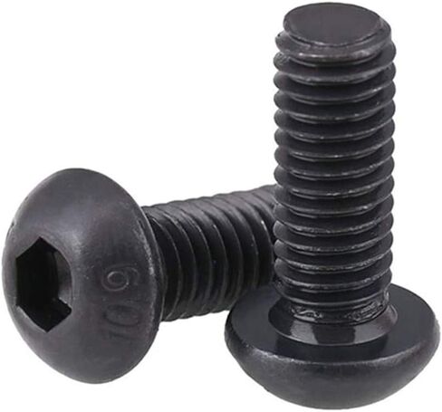 M4x6mm Button Head Socket Cap Screws,Alloy Steel, Fully Threaded,Allen Hex Drive(M4x6,100Pcs) in Kuwait