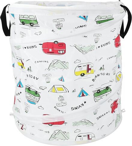 Orangutize سلة المهملات المنبثقة | سلة المهملات المحمولة القابلة للطي للتخييم | 19 × 20 بوصة | سلة المهملات المنبثقة للتخييم، وRVing، وأكثر من ذلك بكثير! in Kuwait