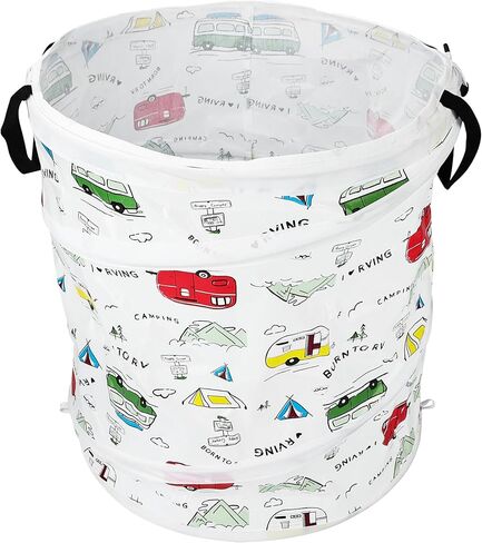 Orangutize سلة المهملات المنبثقة | سلة المهملات المحمولة القابلة للطي للتخييم | 19 × 20 بوصة | سلة المهملات المنبثقة للتخييم، وRVing، وأكثر من ذلك بكثير! in Kuwait