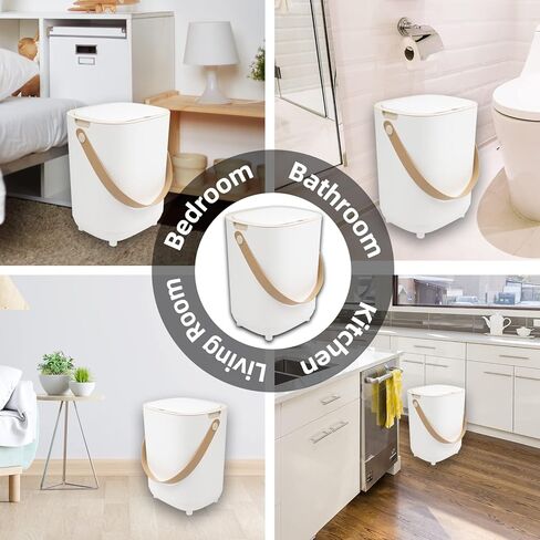 سلة المهملات الذكية بدون لمس، 4.2 جالون مستشعر حركة، سلة قمامة صغيرة مقاومة للماء مع غطاء، سلة قمامة كهربائية أوتوماتيكية قابلة لإعادة الشحن مع مقبض للحمام، المطبخ، المكتب، غرفة المعيشة، عربة سكن متنقلة in Kuwait