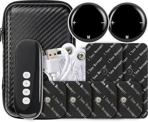 Wireless TENS & EMS Therapy Unit, 10 Modes with 39 Levels Sync Stim Massager Unit Muscle Stimulator for Pain Relief, 6pcs Electrode Pads & Case in Saudi Arabia