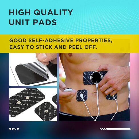 Wireless TENS & EMS Therapy Unit, 10 Modes with 39 Levels Sync Stim Massager Unit Muscle Stimulator for Pain Relief, 6pcs Electrode Pads & Case in Saudi Arabia