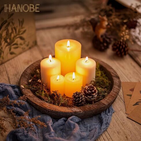 Hanobe Black Round Decorative Coffee Tray Wooden Trays for Coffee Table Centerpieces Dining Room Circle Wood Ottoman Serving Tray for Bathroom Kitchen Counter Candle Holder in Kuwait