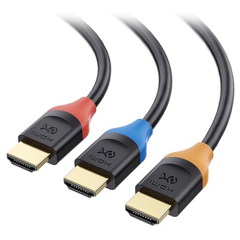 Cable Matters 3-Pack 4K High Speed HDMI Cable, 15ft | 4K@60Hz, 2K@144Hz, FreeSync, G-SYNC, HDR, Color-Coded Connectors, for Gaming Monitor, PC, Apple TV and More in Kuwait