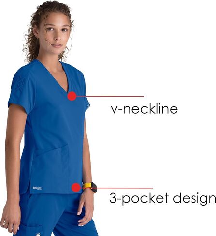 BARCO Grey's Anatomy Scrubs Signature - Astra Scrub Top for Women, V-Neck Spandex Stretch Women's Scrub Top in Saudi Arabia