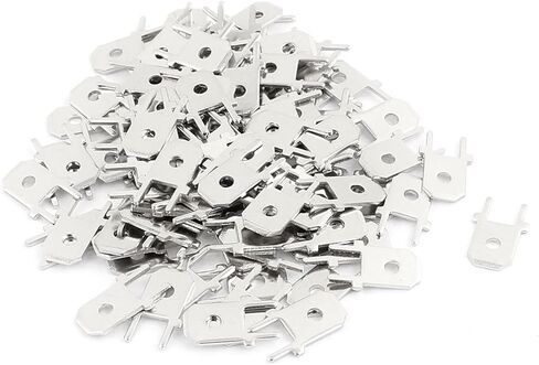 uxcell 100 Pcs 1/4" Dia Male Insulated Crimp Spade PCB Male Terminal Fasten Connector in Saudi Arabia