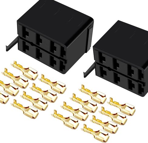 GIE.TOP GI1407 مجموعة/مجموعات 6.3 مم 14-16AWG أنثى الذهب المجرف موصل طرفي + مفتاح الروك التوصيل توصيل صندوق المقبس ARB Carling (4 مجموعات) in Saudi Arabia