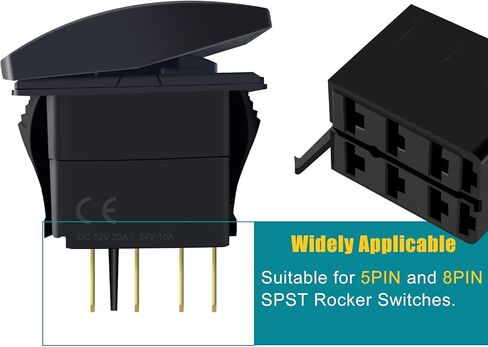 GIE.TOP GI1407 مجموعة/مجموعات 6.3 مم 14-16AWG أنثى الذهب المجرف موصل طرفي + مفتاح الروك التوصيل توصيل صندوق المقبس ARB Carling (4 مجموعات) in Saudi Arabia