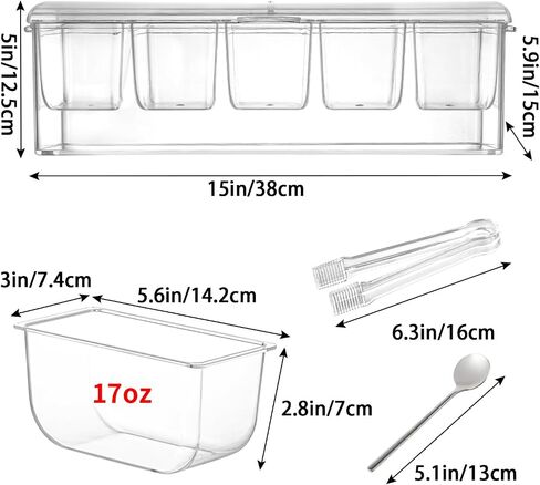 Chilled Serving Tray, Ice Party Platter with Lid, 4 Compartments Appetizer Serving Tray on Ice in Kuwait