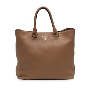 Prada Women's Brown Vitello Phenix Shopping Tote Top Handle Bag Shoulder Bag 1BG865 in Kuwait