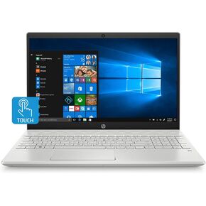 HP Pavilion 15-Inch HD Touchscreen Laptop, 10th Gen Intel Core i5-1035G1, 8 GB RAM, 512 GB Solid-State Drive, Windows 10 Home (15-cs3010nr, Mineral Silver) in Kuwait