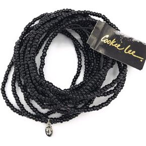 Cookie Lee Black Beaded Bracelet (B13) 25813 in Kuwait