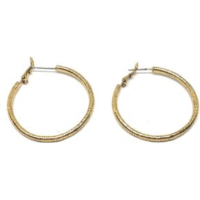 Cookie Lee Textured Gold Hoop Earrings (D12) 75103 in Kuwait