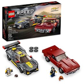 ليجو سيارة سباق شيفروليه كورفيت C8.R من سبيد تشامبيونز ومجموعة بناء شيفروليه كورفيت 1969 76903؛ جديد 2021 (512 قطعة) in Kuwait