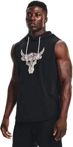 Under Armour Men's Project Rock Terry Sleeveless Hoodie in Saudi Arabia