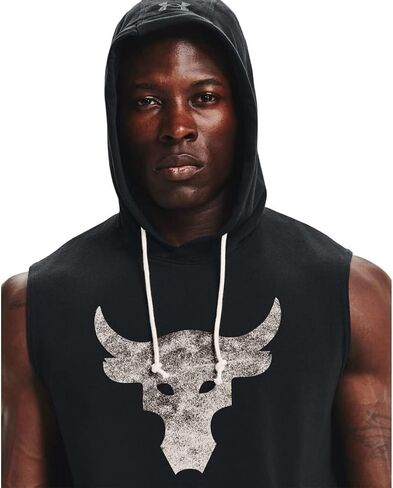 Under Armour Men's Project Rock Terry Sleeveless Hoodie in Saudi Arabia