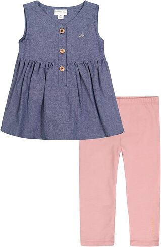 Calvin Klein girls 2 Pieces Legging Set in Kuwait